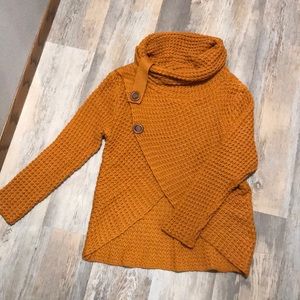 goldenrod colored sweater